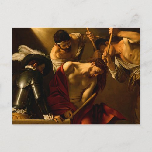The Crowning with Thorns by Caravaggio 1602_1604 Postcard