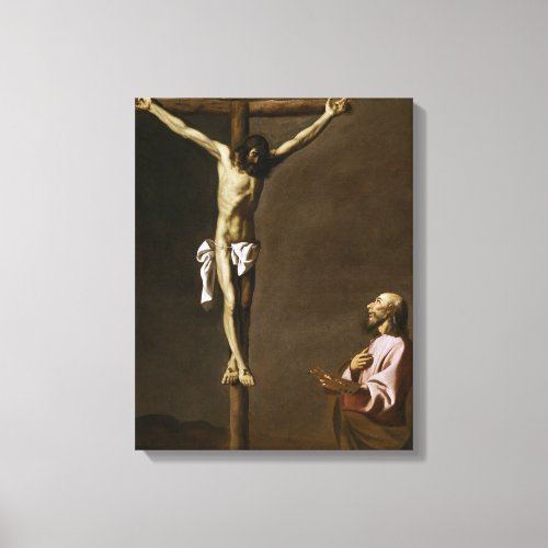 The Crucified Christ with a Painter Canvas Print