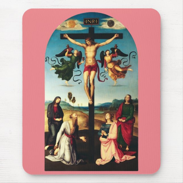 The Crucified Christ with the Virgin Mary Mouse Pad (Front)
