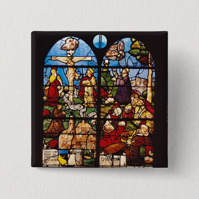 The Crucifixion and the Mount of Olives, 1533 Button (Front)