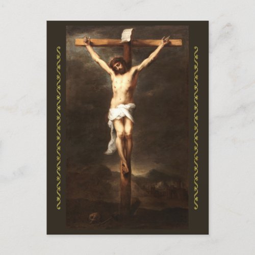 The Crucifixion Bartolom Estebn Murillo   Postcard