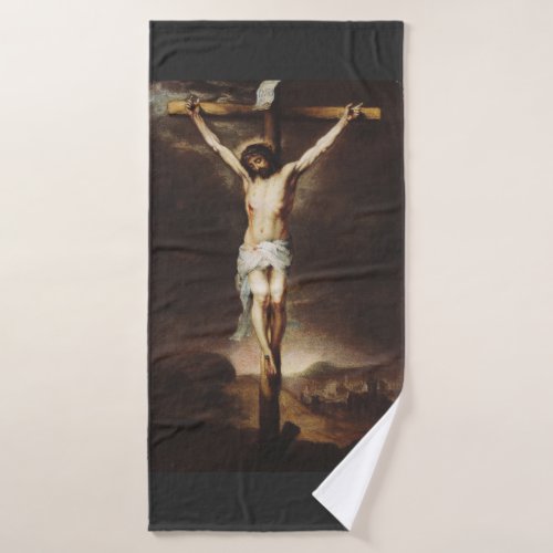 The Crucifixion by Bartolome Esteban Murillo Bath Towel