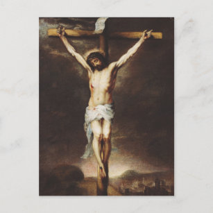 The Crucifixion by Bartolome Esteban Murillo Holiday Postcard
