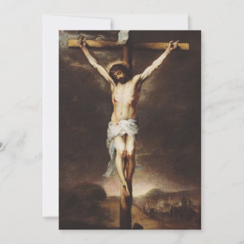 The Crucifixion by Bartolome Esteban Murillo Invitation