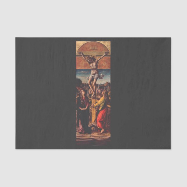The Crucifixion by Carlo Crivelli  Tissue Paper (Front)