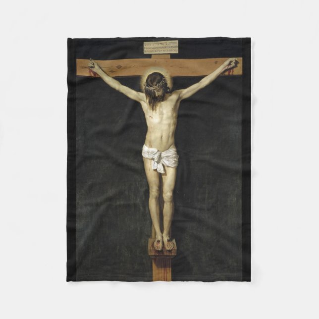 The Crucifixion by Valezquez Fleece Blanket (Front)