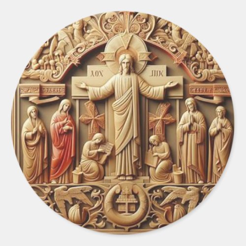 The Crucifixion Classic Round Sticker