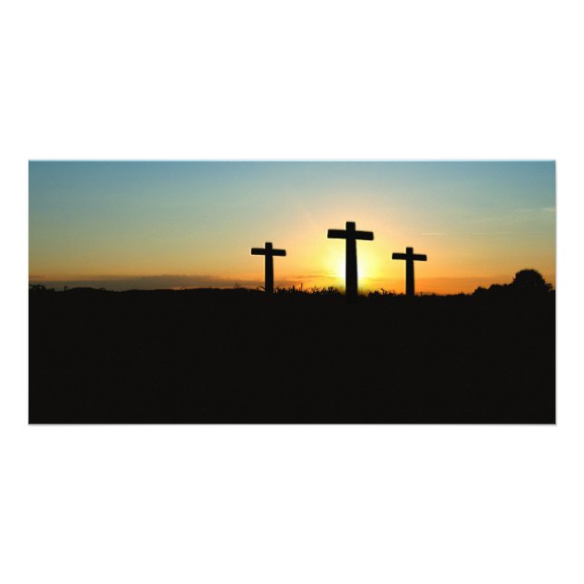 The Crucifixion Crosses at Sunset Card (Front)