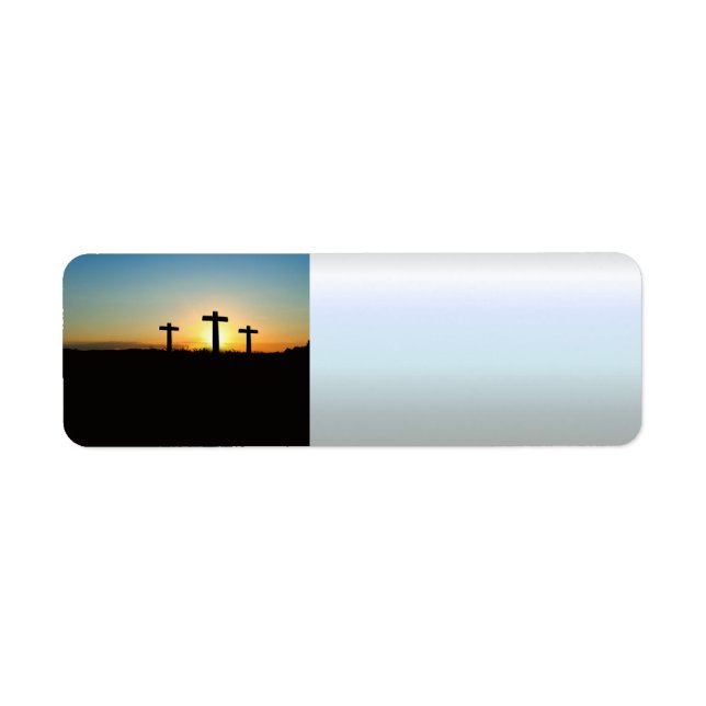 The Crucifixion Crosses at Sunset Label (Front)