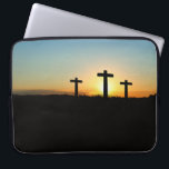 The Crucifixion Crosses at Sunset Laptop Sleeve<br><div class="desc">The three crucifixion crosses on the hill at sunset. frontiernow.com</div>
