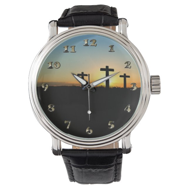 The Crucifixion Crosses at Sunset Watch (Front)