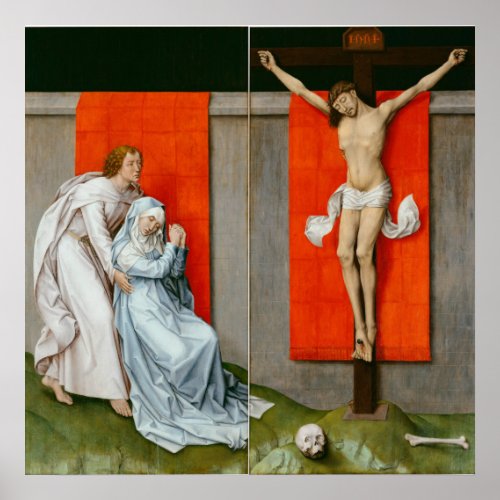 The Crucifixion Diptych by Van der Weyden _ Poster