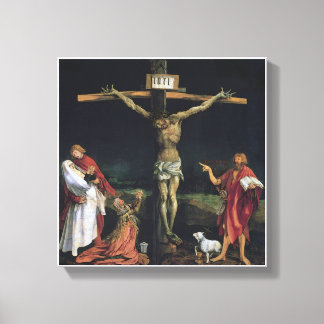 THE CRUCIFIXION FROM THE ISENHEIM ALTAR PIECE. CANVAS PRINT