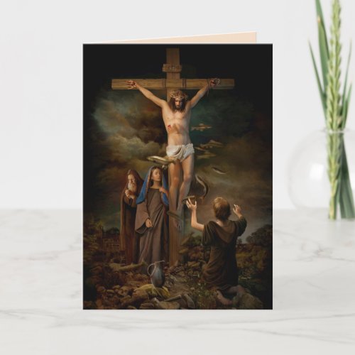 the crucifixion greeting card