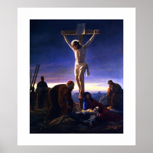 The Crucifixion of Jesus by Carl Bloch Fine Art  Poster
