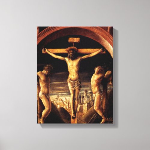 The Crucifixion of Jesus by Vincenzo Foppa _ 1456 Canvas Print