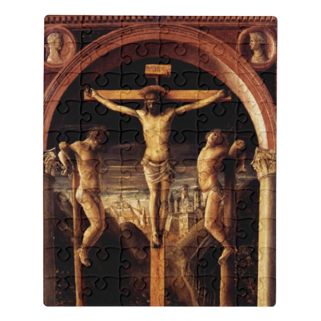 The Crucifixion of Jesus by Vincenzo Foppa - 1456 Jigsaw Puzzle (Puzzle Vertical)