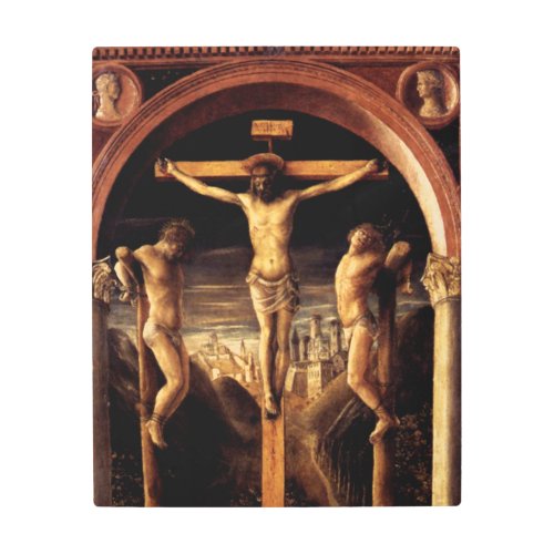 The Crucifixion of Jesus by Vincenzo Foppa _ 1456 Metal Print