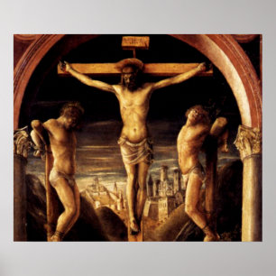 The Crucifixion of Jesus by Vincenzo Foppa - 1456 Poster