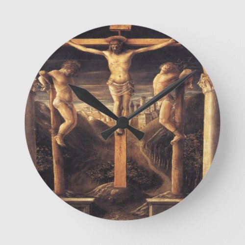 The Crucifixion Of Jesus By Vincenzo Foppa _ 1456 Round Clock