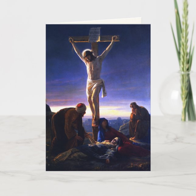 The Crucifixion of Jesus. Fine Art Easter Cards (Front)