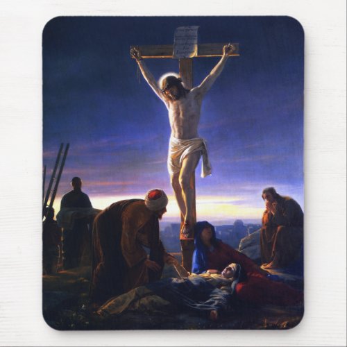 The Crucifixion of Jesus Fine Art Easter Gift  Mouse Pad