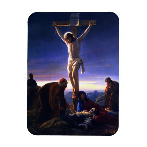 The Crucifixion of Jesus Fine Art  Magnet