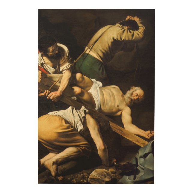 The Crucifixion of Saint Peter Wood Wall Art (Front)