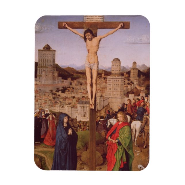 The Crucifixion (oil on panel) Magnet (Vertical)