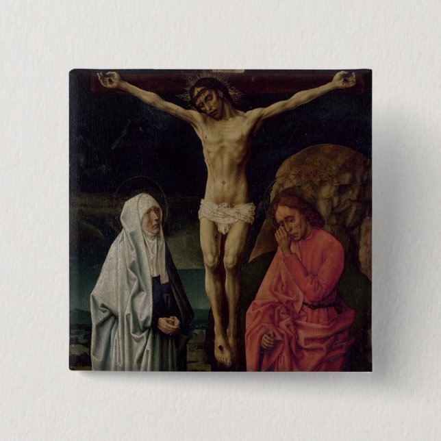 The Crucifixion (panel) 2 Pinback Button (Front)