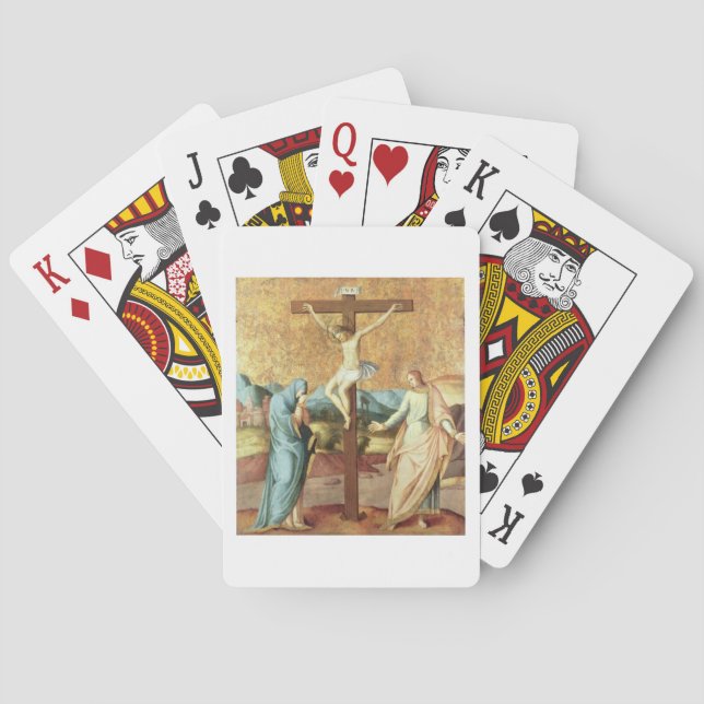 The Crucifixion with the Virgin and St John the Ev Poker Cards (Back)