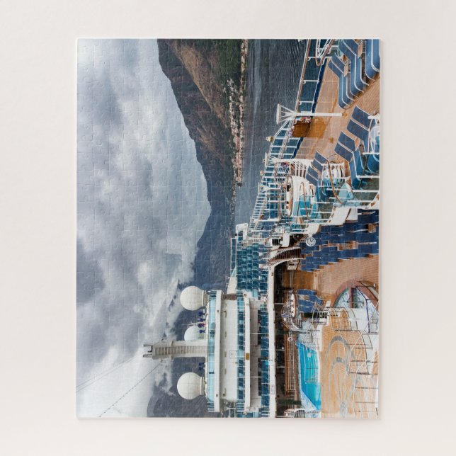 The cruise ship Royal Princessin the Bay of Kotor  Jigsaw Puzzle (Vertical)