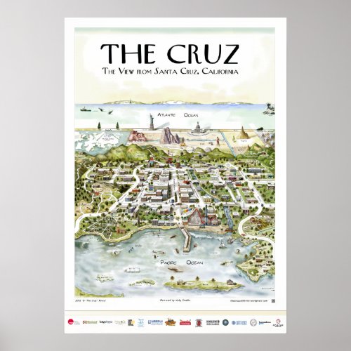 The Cruz The View from Santa Cruz CA Poster
