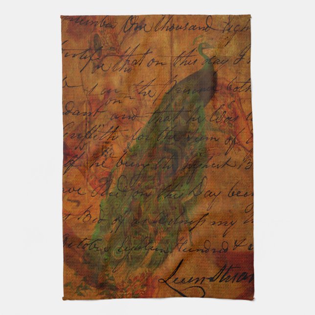 The Cry of the Peacock Towel (Vertical)