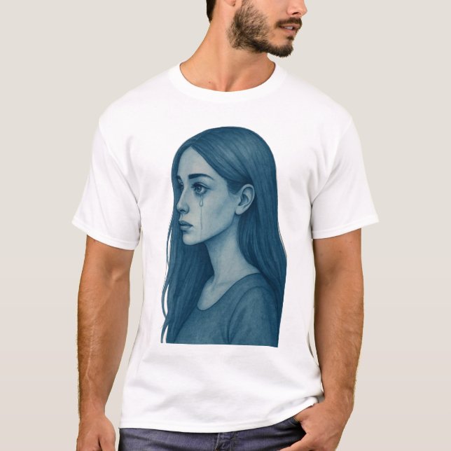 The crying blue beauty T-Shirt (Front)