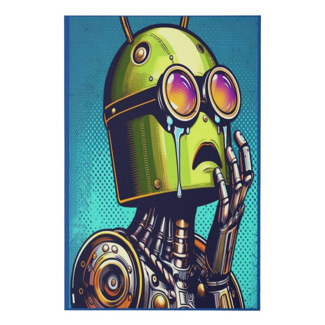 The Crying Robot on Canvas (Front)