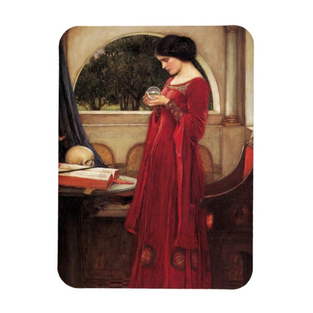 The Crystal Ball [John William Waterhouse] Magnet (Vertical)
