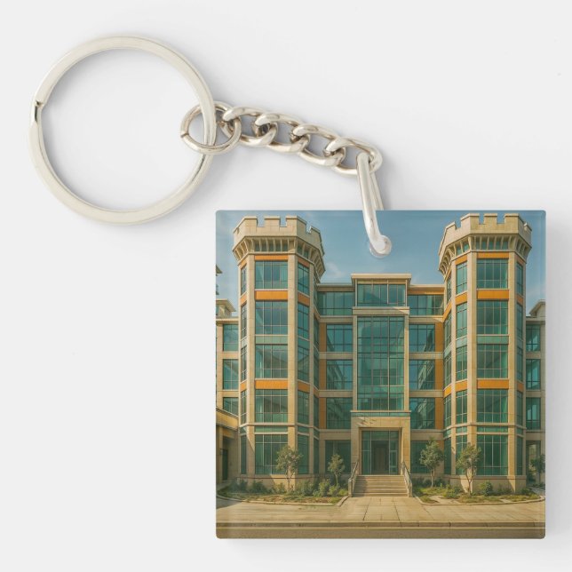 The Crystal Citadel Castle Keychain (Front)
