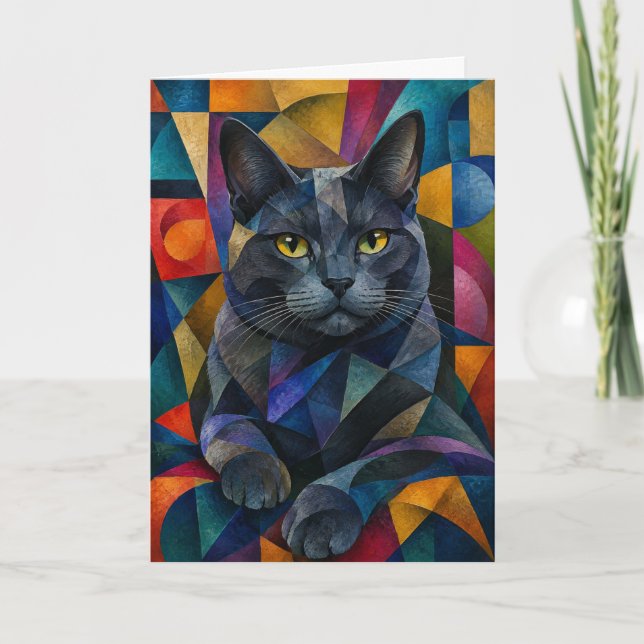 The Cubist Cat Card (Front)