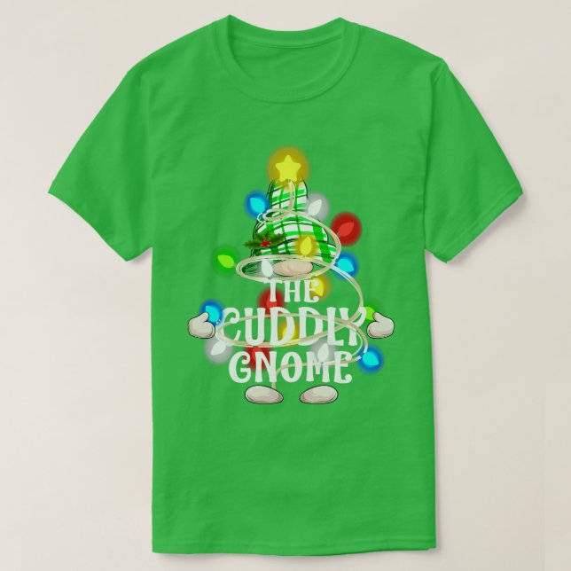 The Cuddly Gnome Christmas Matching Family Shirt (Design Front)
