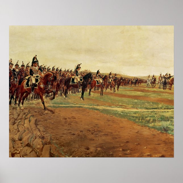 The Cuirassiers before their Charge at the Battle Poster (Front)