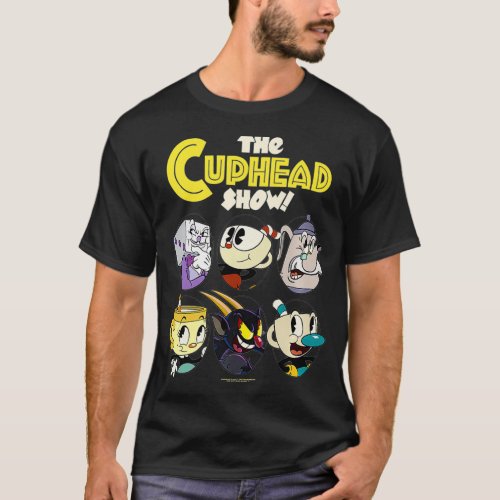 The Cuphead Show Group Poster Logo Premium  T_Shirt