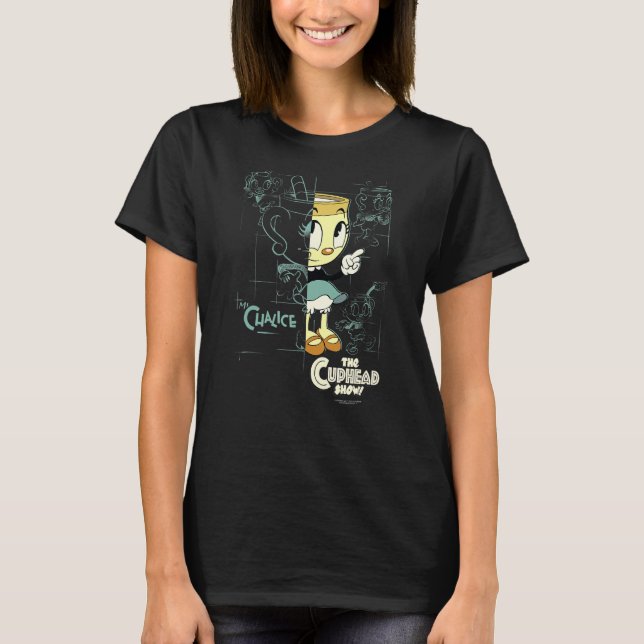 The Cuphead Show Ms Chalice Half Sketch T-Shirt (Front)