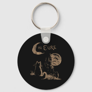 The Cure Vintage Cat Moon Funny The Cure Cat Lover Keychain