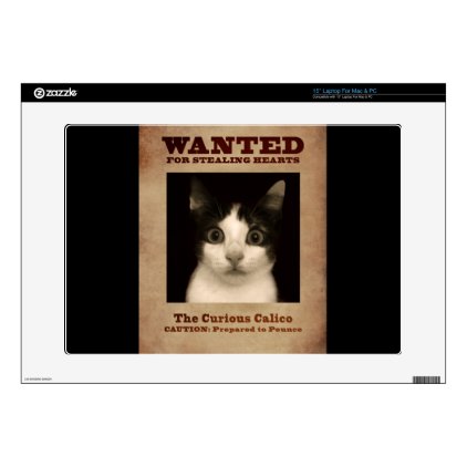 The Curious Calico Kitten Laptop Skin