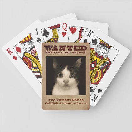 The Curious Calico Kitten Playing Cards