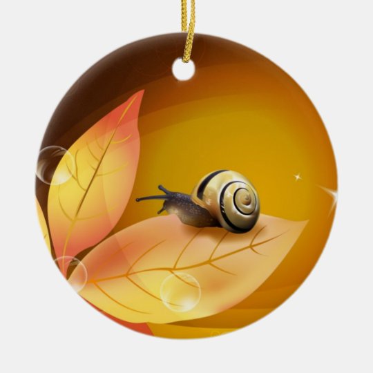 The curious Snail Ceramic Ornament