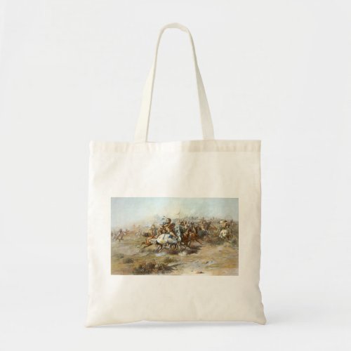 The Custer Fight Battle Charles Marion Russell  Tote Bag