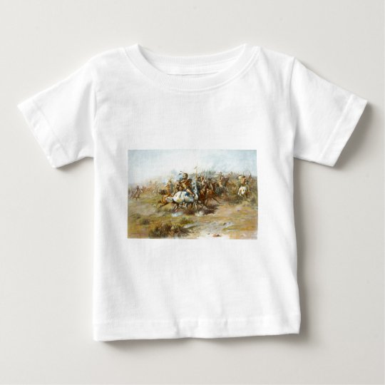 The Custer Fight by Charles Marion Russell Baby T-Shirt