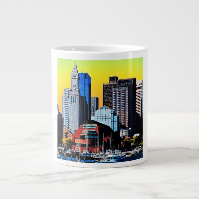 The Custom House Boston USA Poster Card Giant Coffee Mug (Front)